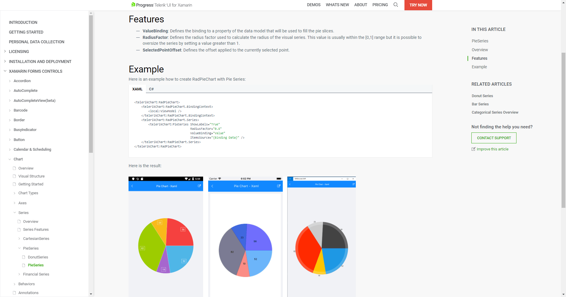 Telerik UI for Xamarin documentation Telerik UI for Xamarin documentation