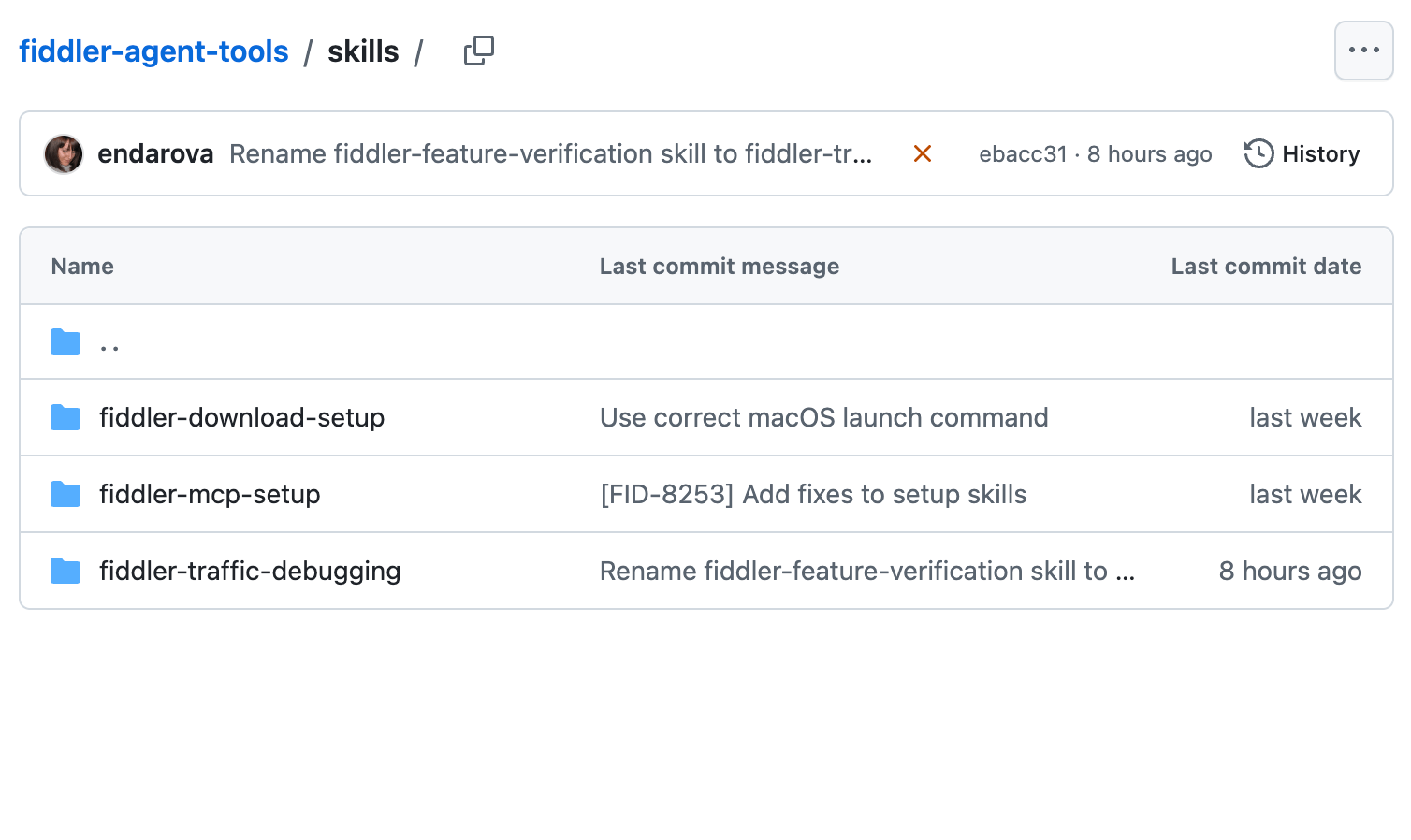 Fiddler Skills Repo