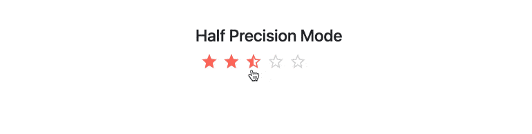 React Rating Component Precision