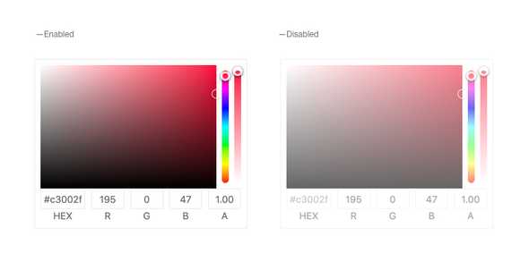 React ColorGradient - Disabled, KendoReact UI Library