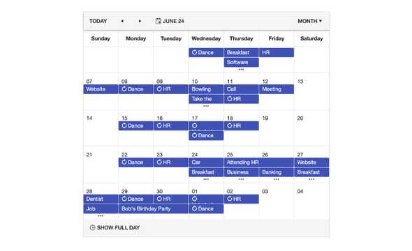 React Scheduler - Month View, KendoReact UI Library