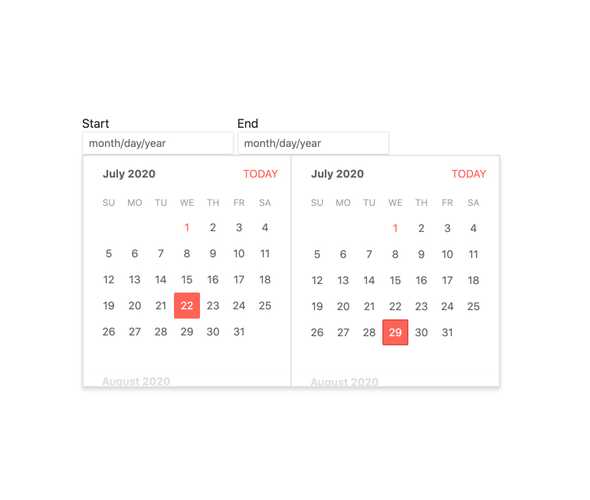 React DateRangePicker – Custom Rendering, KendoReact UI Library