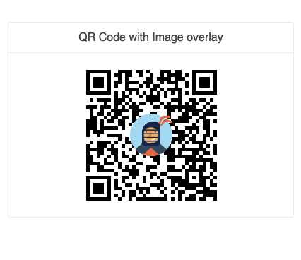 React QR Code component with image overlay