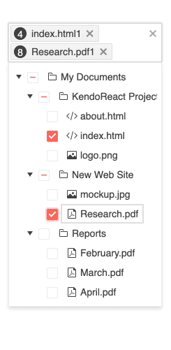 React MultiSelect Tree Component Custom Rendering