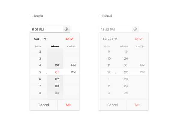 React TimePicker - Disabled, KendoReact UI Library