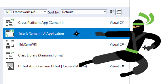 Telerik UI for Xamarin telerik templates