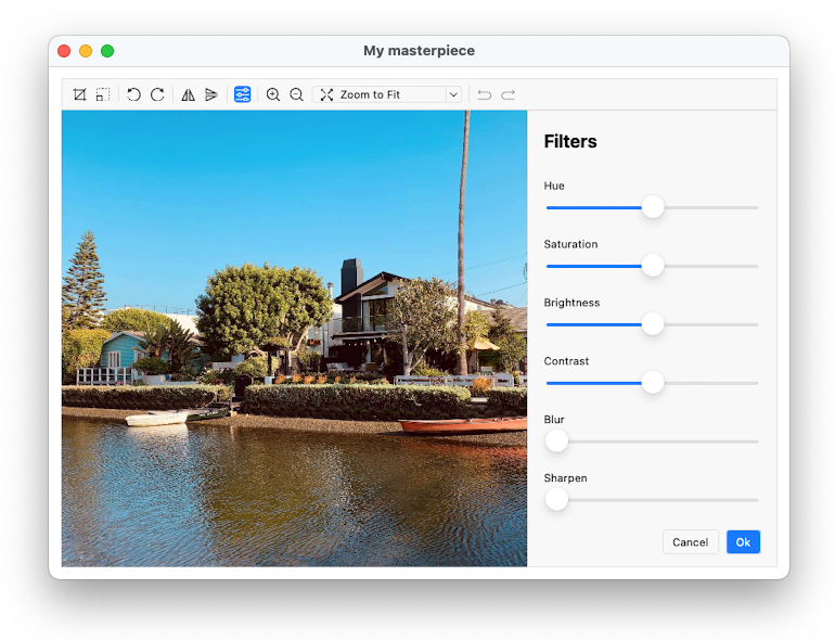 Image Editor—Filters (MacCatalyst)