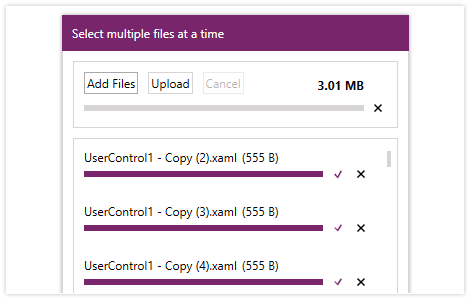 WPF Cloud Upload of multiple files