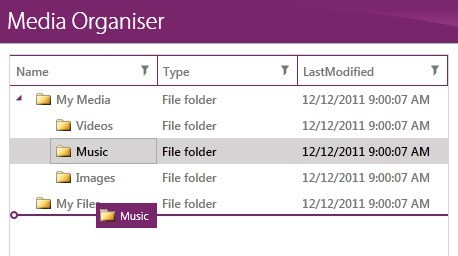 WPF TreeListView control displaying drag and drop operations