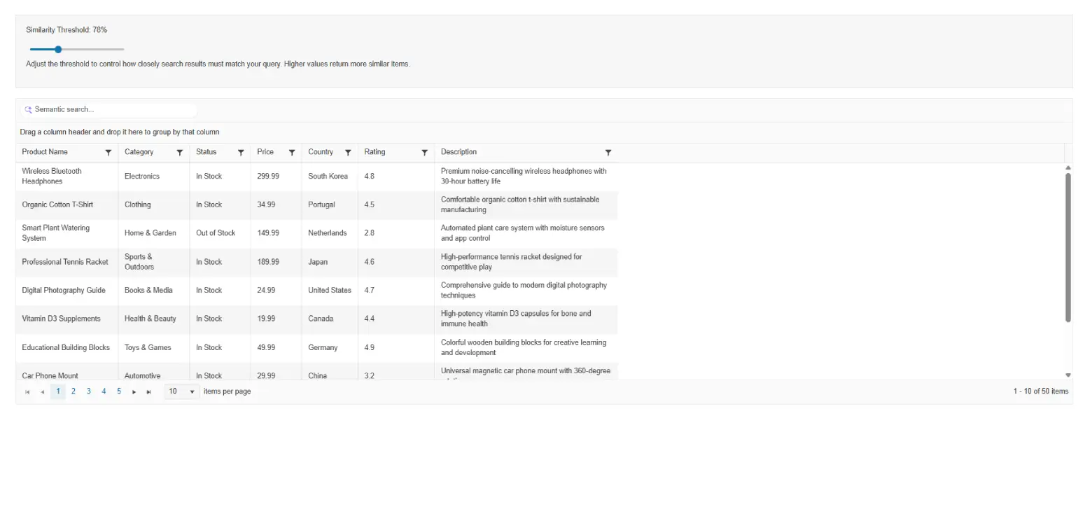 Semantic Search screenshoot