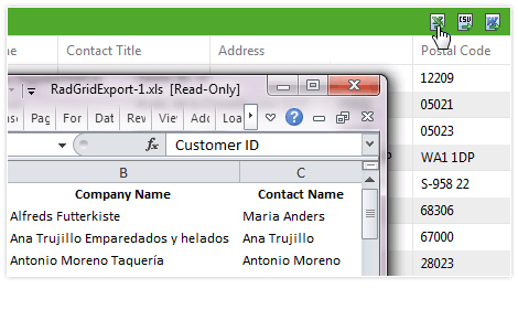 Export to PDF, Word, Excel and CSV