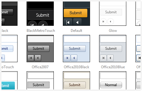 Telerik UI for ASP.NET AJAX DataForm - skins