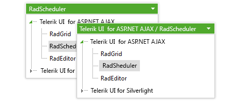 Telerik UI for ASP.NET AJAX DropDownTree - selected item visualization