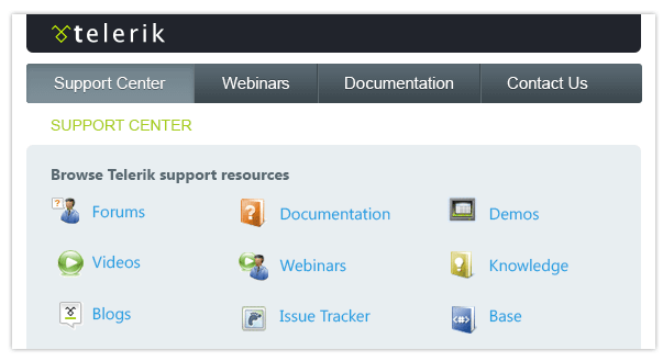 Telerik UI for ASP.NET AJAX TabStrip - tabbed navigation