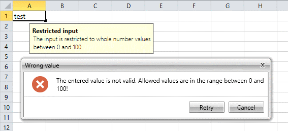 Telerik UI for ASP。网络核心SpreadProcessing- data validation