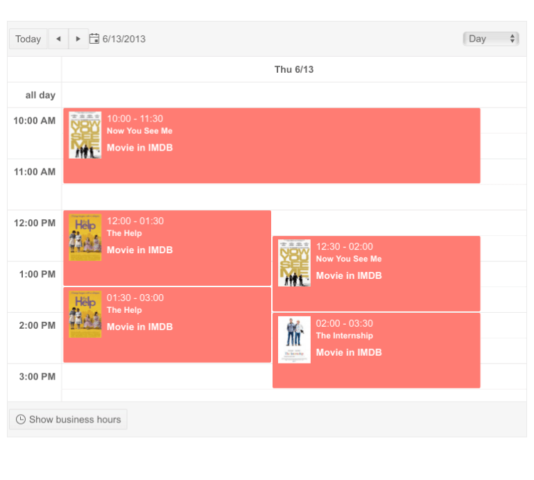 Telerik UI for ASP.NET Core Scheduler Templates