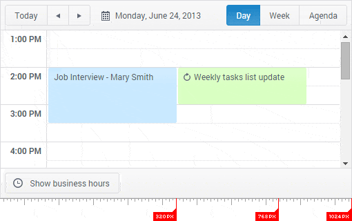 ASP.NET MVC Scheduler with Responsive Capabilities