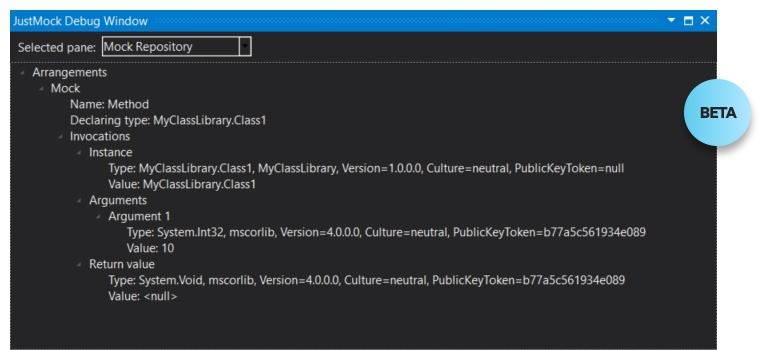 Visual Studio Window for Visualizing Mocked Objects
