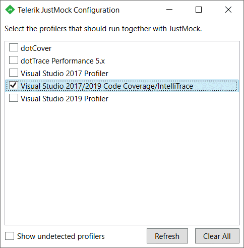 JustMock integrates with Visual Studio code coverage
