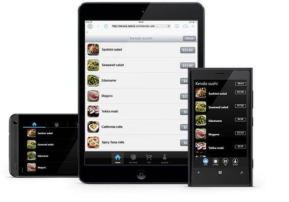 SushiMobile Kendo UI Sample App