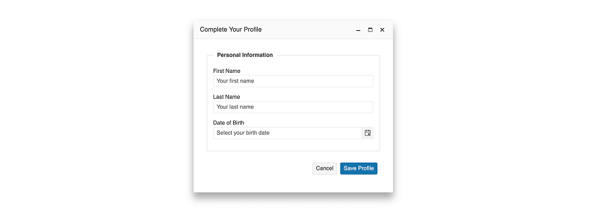dialogs component screenshot