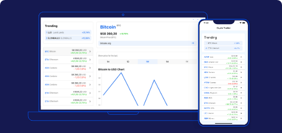 .NET MAUI Crypto Tracker App demo