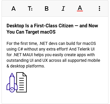 NET MAUI RichTextEditor component
