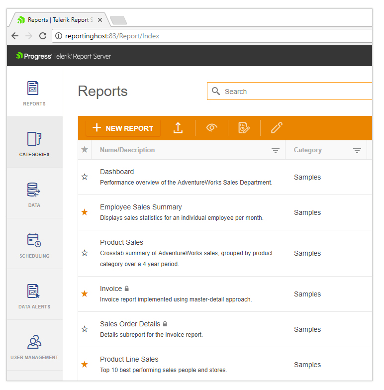 Fully Functional Report Management Solution