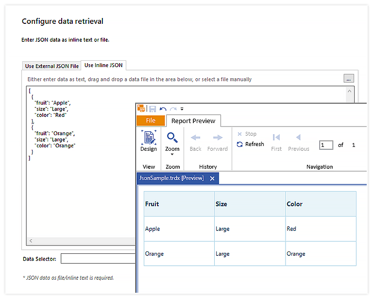 JSON DataSource Component