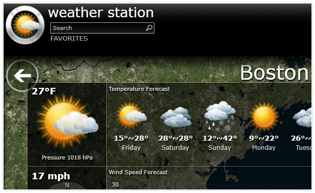 Silverlight Sample App Weather Station