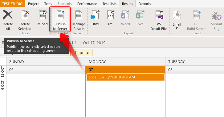 Publish to server Publish to server