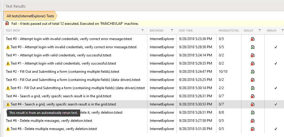 Rerun Tests in Test Studio Rerun Tests in Test Studio
