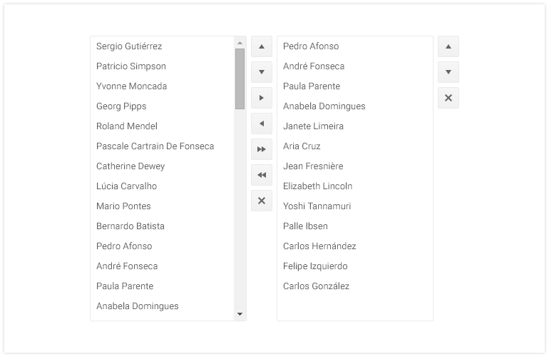 用户界面的PHP ListBox多个列表框图像