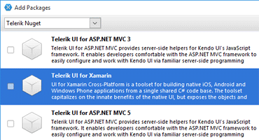 Telerik UI for Xamarin NuGet support Telerik UI for Xamarin NuGet support main image