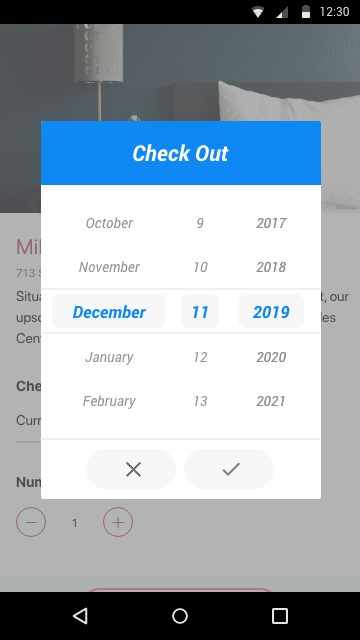 Telerik UI for Xamarin - DatePicker templates