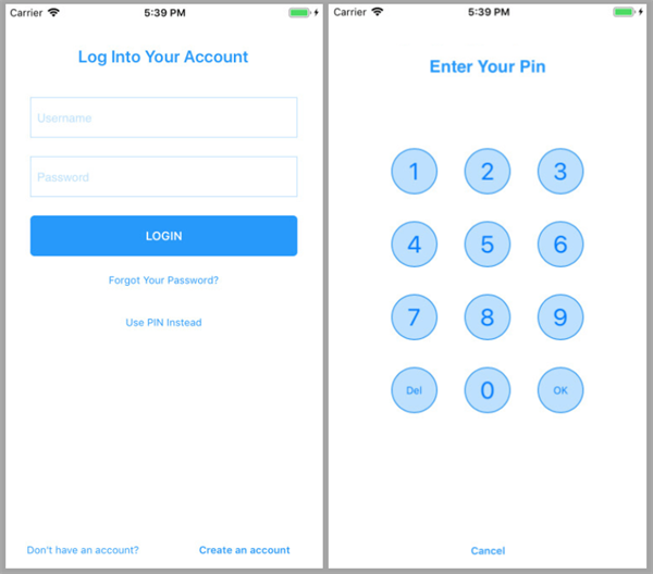 Login Screen With PIN Login Screen With PIN