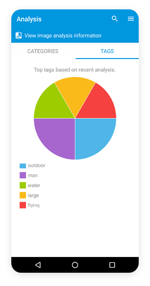 Telerik UI for Xamarin screenshot analysistags