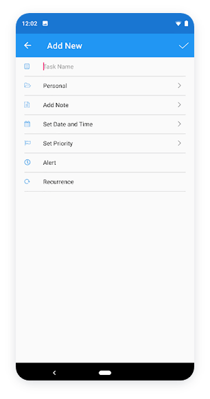 Telerik UI for Xamarin screenshot addtask