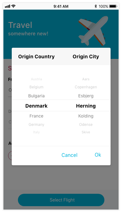 Telerik UI for Xamarin - TemplatedPicker 