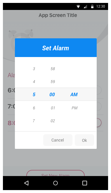 Telerik UI for Xamarin - TimePicker Flexible Styling API
