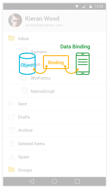 Telerik UI for Xamarin - DataBinding for TreeView 