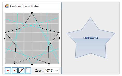 UI for WinForms displaying Shape Editor