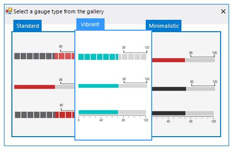 UI for WinForms LinearGauge Styles