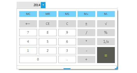 WinForms CalculatorDropDown control popup