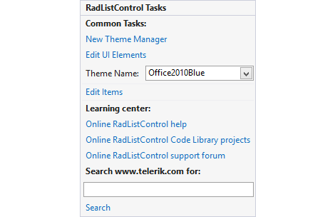 WinForms ListControl displaying design time support