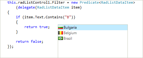 WinForms ListControl displaying Filtering