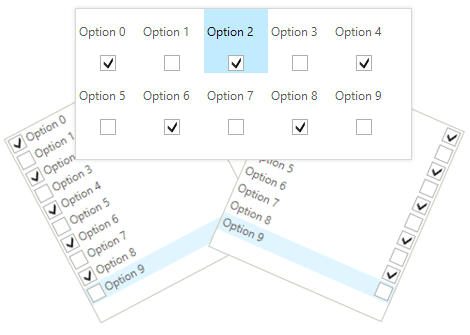WinForms CheckedListBox control displaying CheckBoxes Alignment