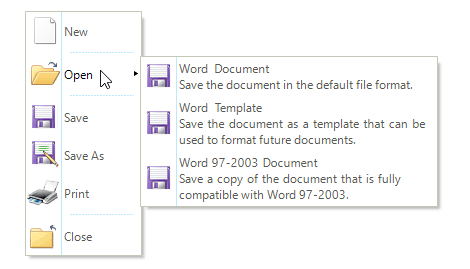 WinForms ContextMenu displaying Multi text and image support