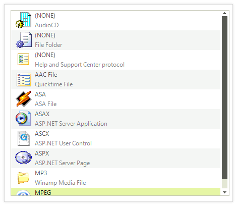 WinForms ListControl displaying Description and Alternating color