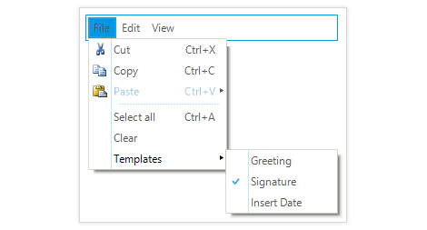 Checked/Unchecked/Disabled items in WinForms Menus
